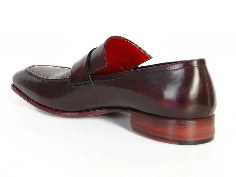 Paul Parkman Men's Purple/Black Hand-Painted Genuine Leather Loafers (ID#093-PURP-BLK) PAUL PARKMAN