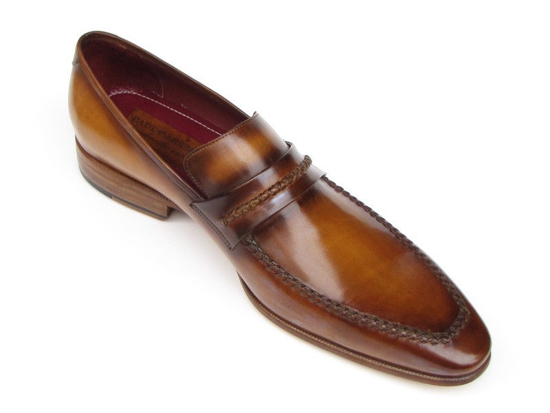 Paul Parkman Men's Loafer Brown Leather Shoes (ID#068-CML) PAUL PARKMAN