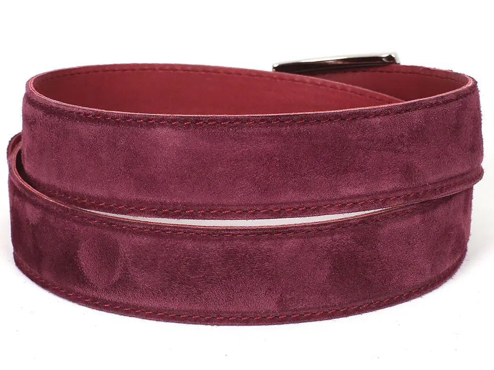 Paul Parkman Men's Purple Genuine Suede Belt (ID#B06-PURP) PAUL PARKMAN