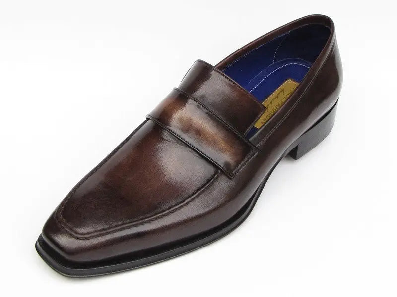 Paul Parkman Men's Bronze Hand-Painted Loafers (ID#012-BRNZ) PAUL PARKMAN