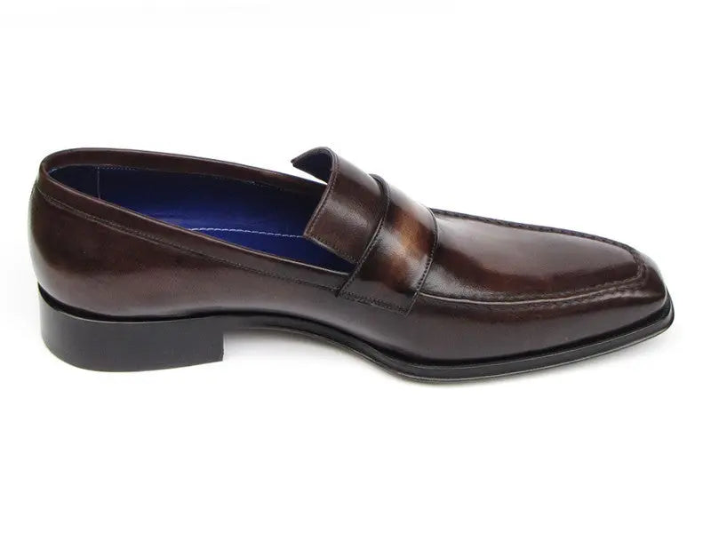 Paul Parkman Men's Bronze Hand-Painted Loafers (ID#012-BRNZ) PAUL PARKMAN