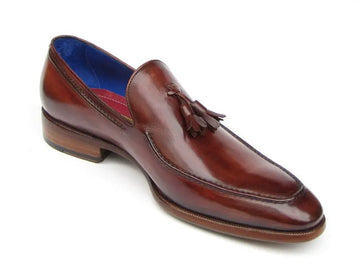 Paul Parkman Men's Brown Genuine Leather Tassel Loafers (ID#073-BRD) PAUL PARKMAN