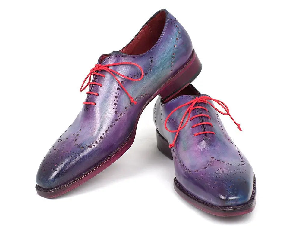 Paul Parkman Men's Purple Goodyear Welted Wingtip Oxfords (ID#87PRP11) PAUL PARKMAN