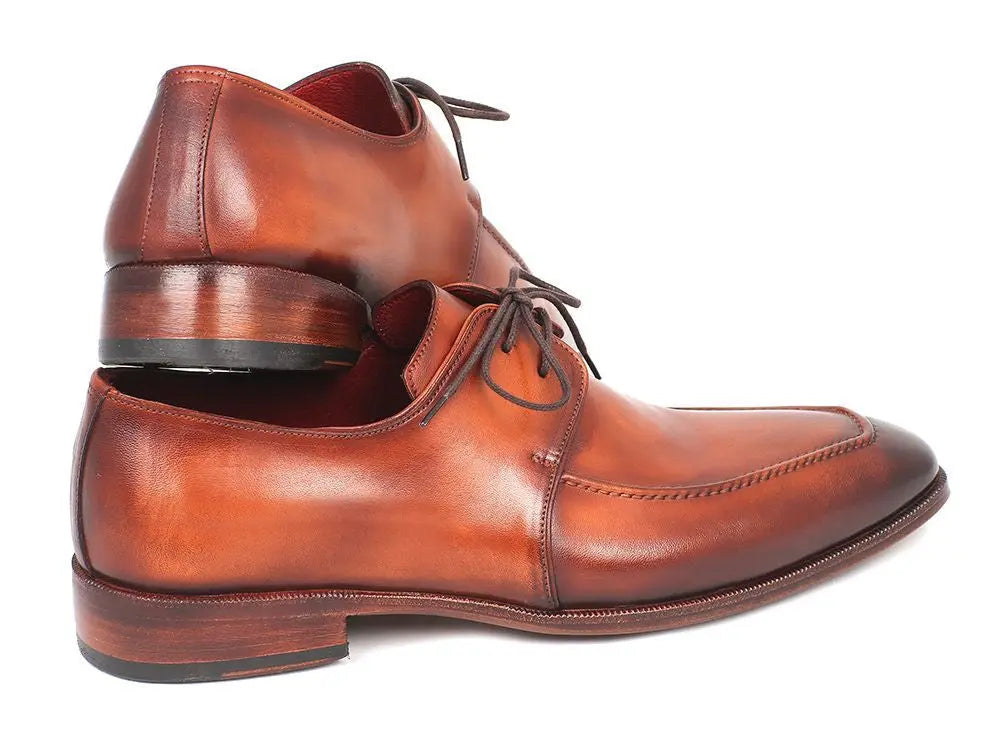 Paul Parkman Men's Brown Genuine Leather Apron Derby Shoes (ID#33SX92) PAUL PARKMAN