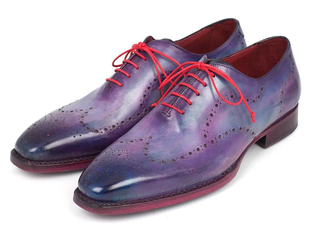 Paul Parkman Men's Purple Goodyear Welted Wingtip Oxfords (ID#87PRP11) PAUL PARKMAN