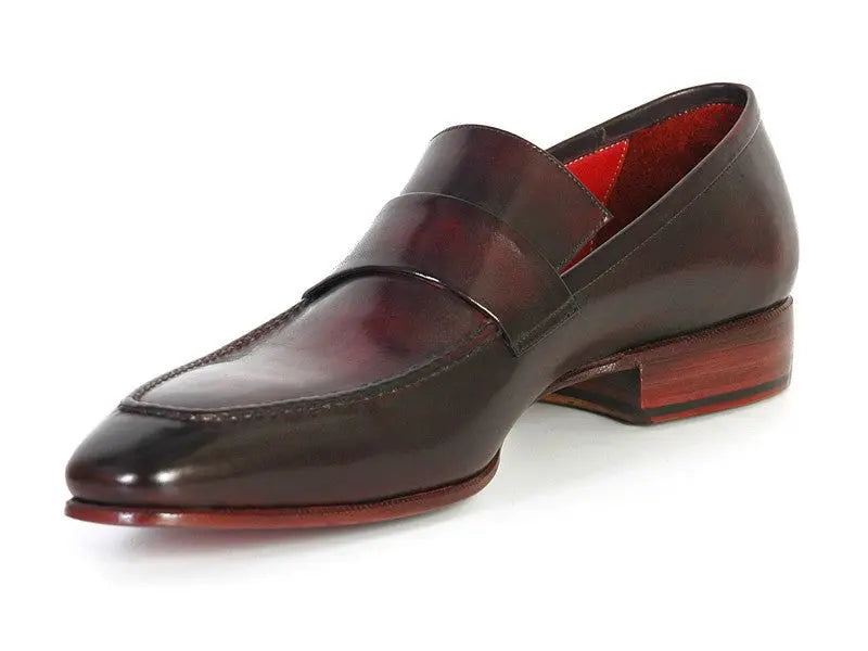 Paul Parkman Men's Purple/Black Hand-Painted Genuine Leather Loafers (ID#093-PURP-BLK) PAUL PARKMAN