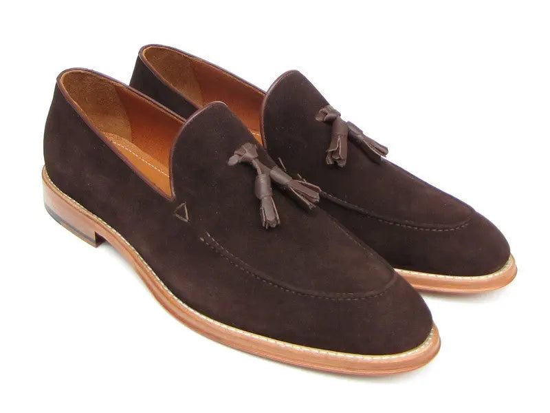 Paul Parkman Men's Brown Suede Tassel Loafers (ID#087-BRW) PAUL PARKMAN