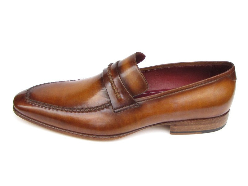 Paul Parkman Men's Loafer Brown Leather Shoes (ID#068-CML) PAUL PARKMAN