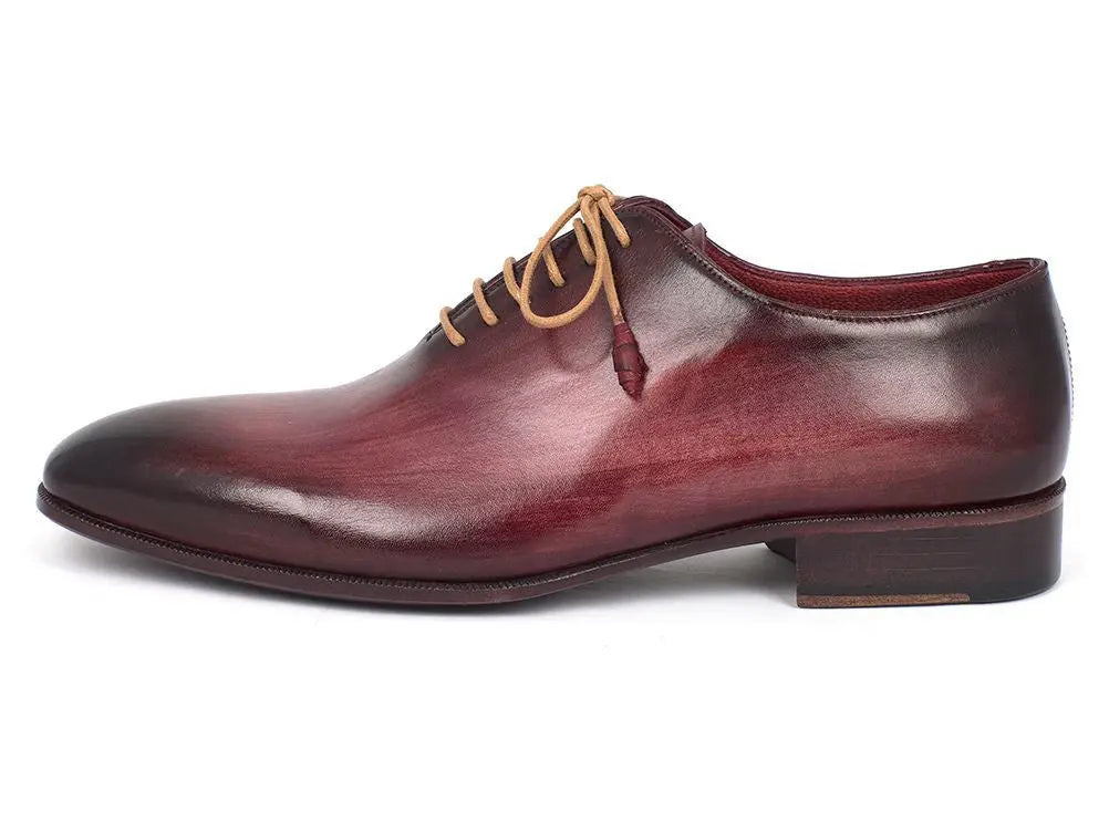 Paul Parkman Men's Burgundy Wholecut Plain Toe Oxfords (ID#DS65BUR) PAUL PARKMAN