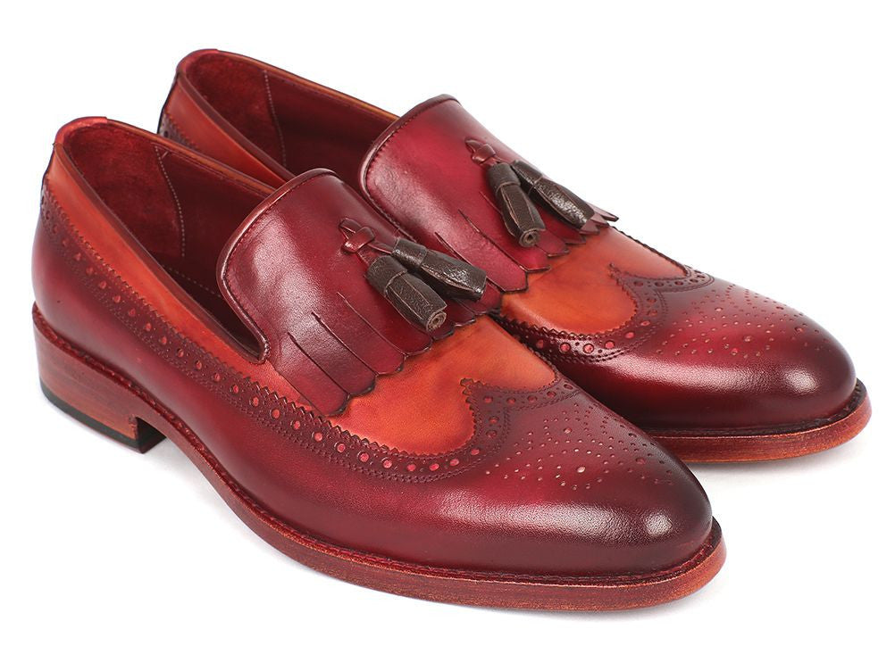 Paul Parkman Kiltie Tassel Loafer Tobacco & Bordeaux (ID#KT64CB) PAUL PARKMAN