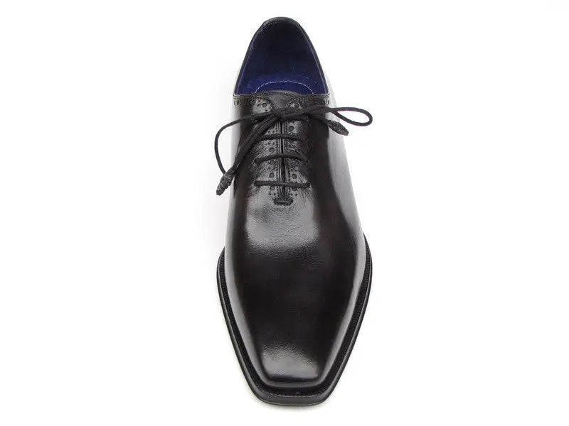 Paul Parkman Men's Black Wholecut Plain Toe Oxfords (ID#025-BLK) PAUL PARKMAN