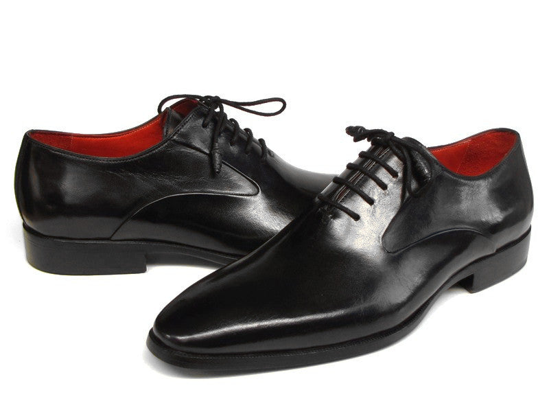 Paul Parkman Men's Black Oxfords Leather Upper and Leather Sole (ID#019-BLK) PAUL PARKMAN