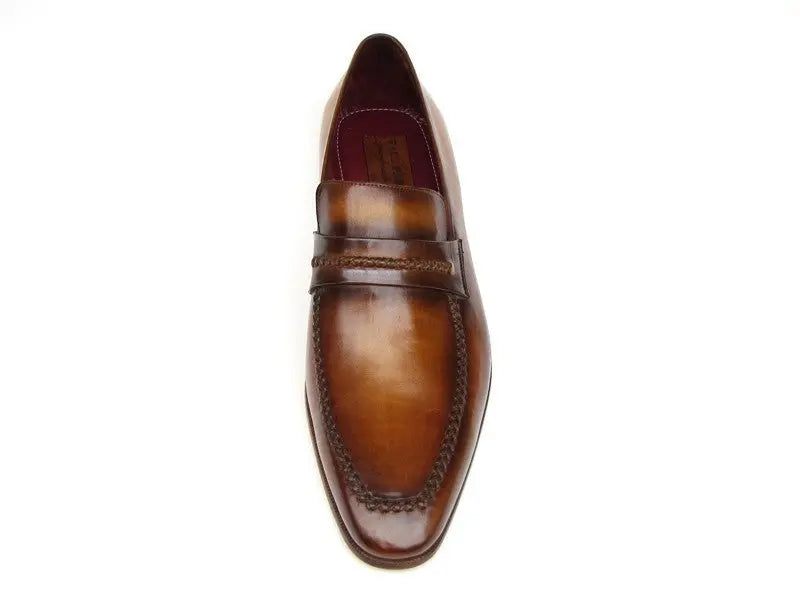 Paul Parkman Men's Brown Genuine Leather Loafers (ID#068-CML) PAUL PARKMAN
