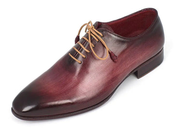 Paul Parkman Men's Burgundy Wholecut Plain Toe Oxfords (ID#DS65BUR) PAUL PARKMAN