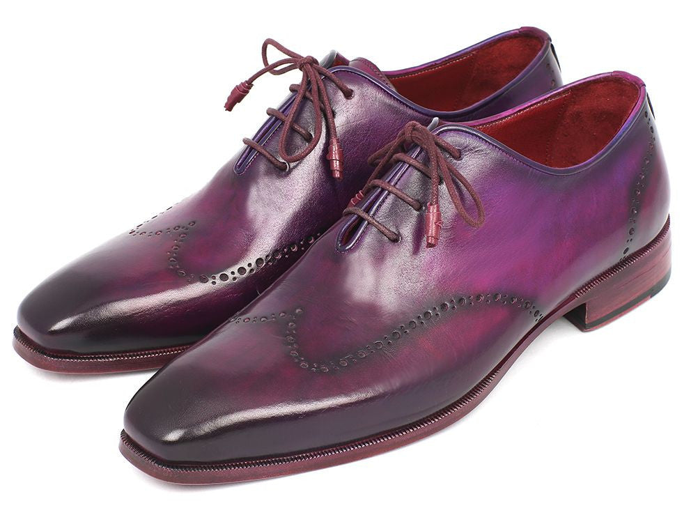 Paul Parkman Men's Purple Wingtip Oxfords (ID#84HT12) PAUL PARKMAN