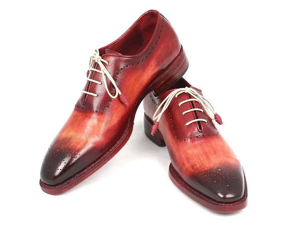 Paul Parkman Men's Reddish Camel Medallion Toe Oxfords (ID#0251) PAUL PARKMAN