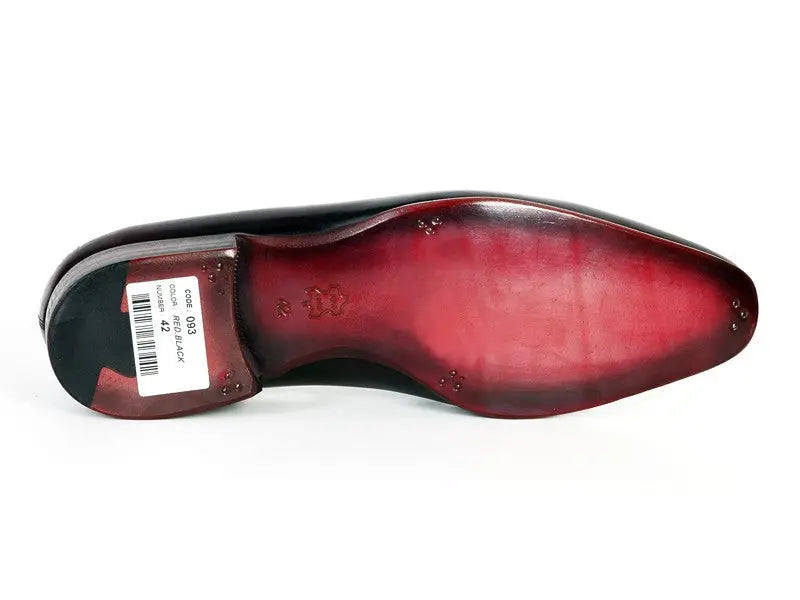 Paul Parkman Men's Purple/Black Hand-Painted Genuine Leather Loafers (ID#093-PURP-BLK) PAUL PARKMAN