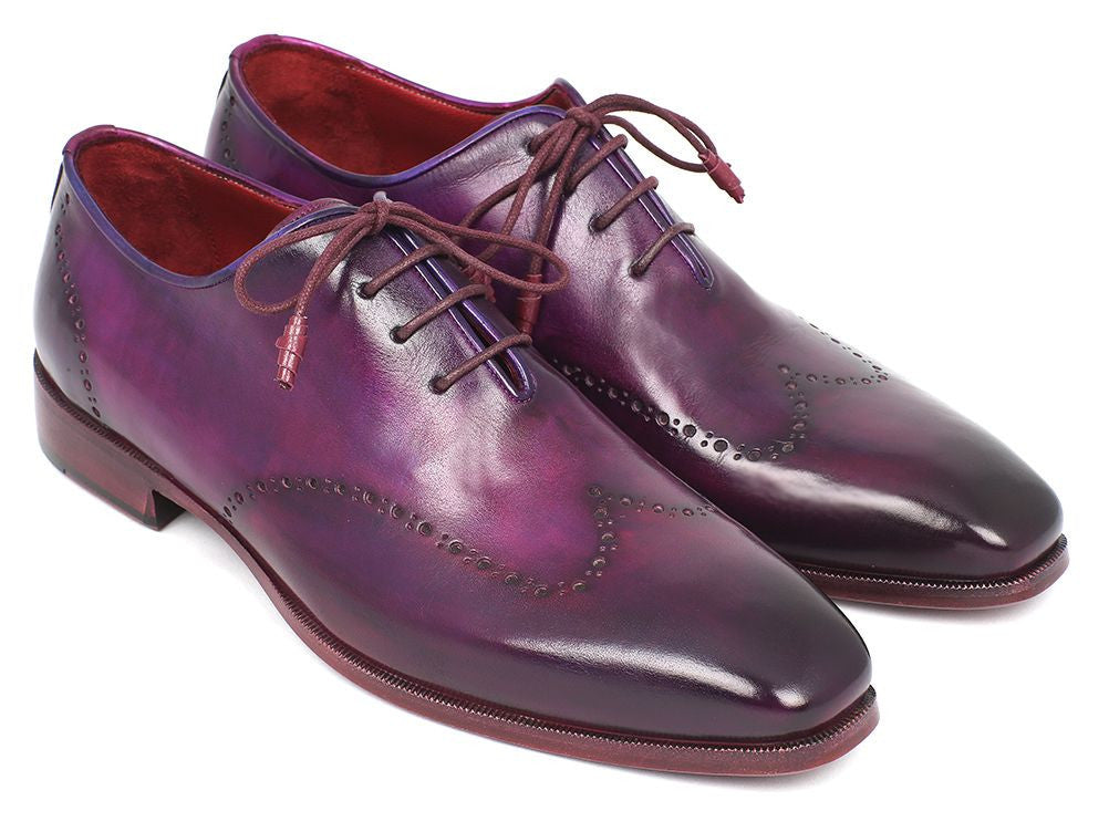 Paul Parkman Men's Purple Wingtip Oxfords (ID#84HT12) PAUL PARKMAN