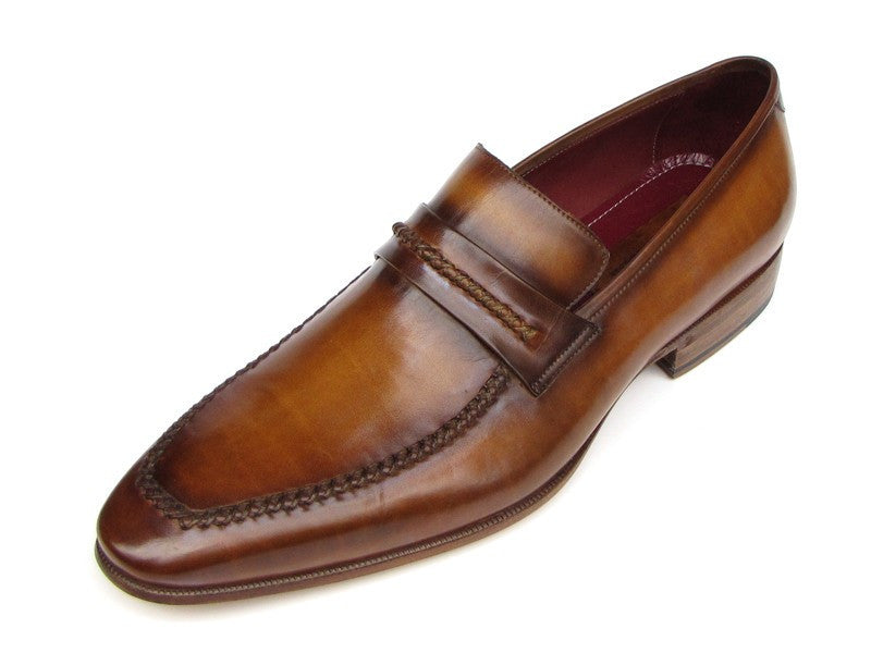 Paul Parkman Men's Loafer Brown Leather Shoes (ID#068-CML) PAUL PARKMAN