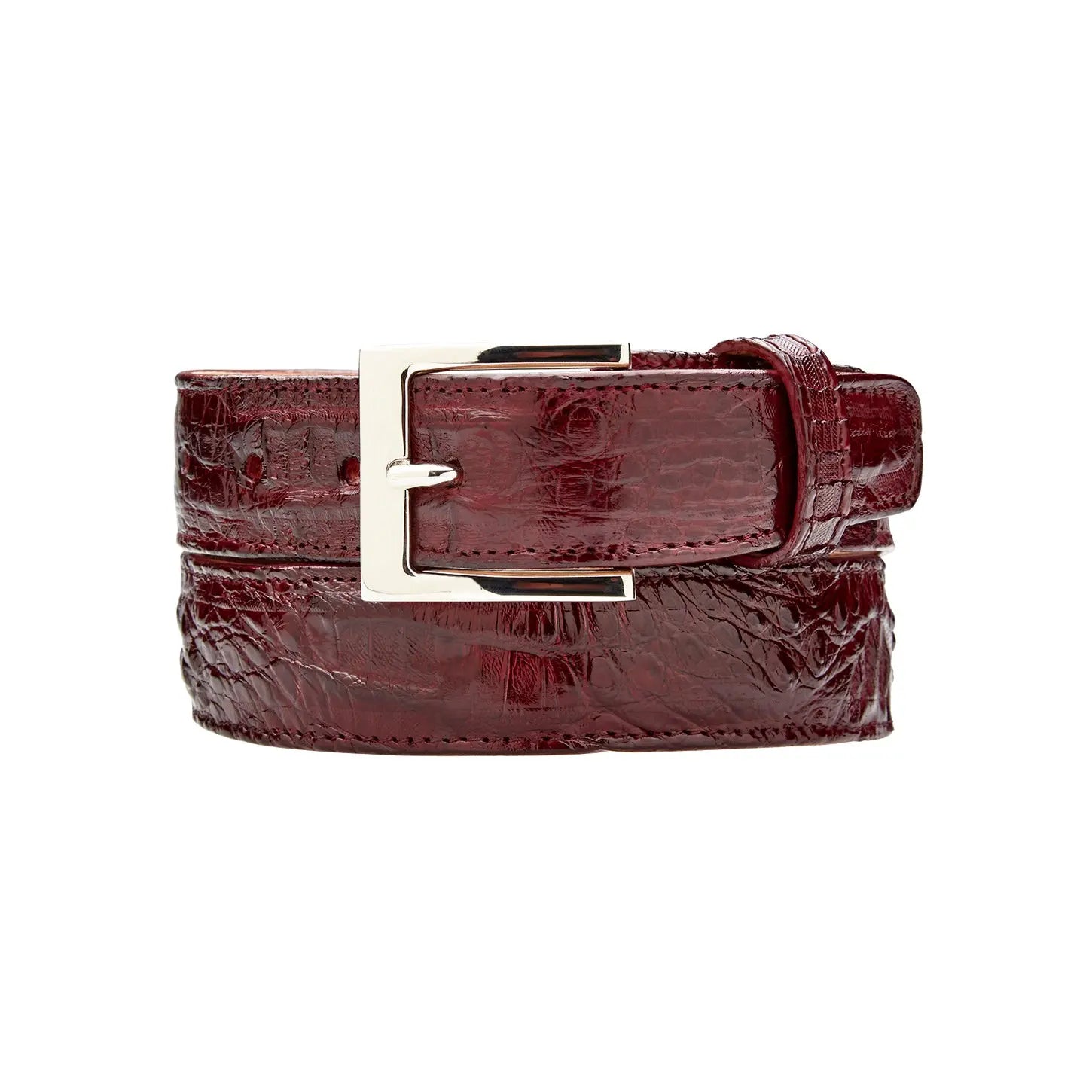 Belvedere 1999 Burgundy Genuine Caiman Crocodile Belt