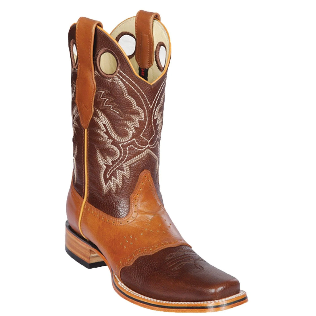 Los Altos 8143807 Men's Brown Honey Genuine Grisly Rodeo Boots