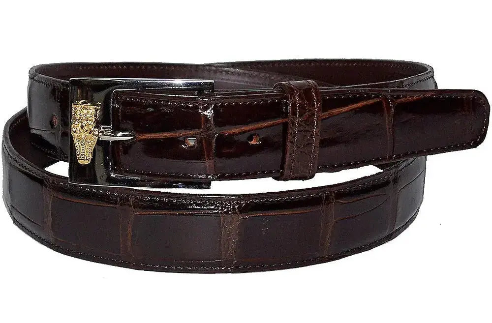 Belvedere 2008 Chocolate Genuine Alligator Belt