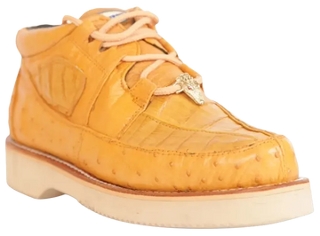 Wild West 2ZA050202 Men's Buttercup Genuine Caiman Crocodile/Ostrich Sneakers