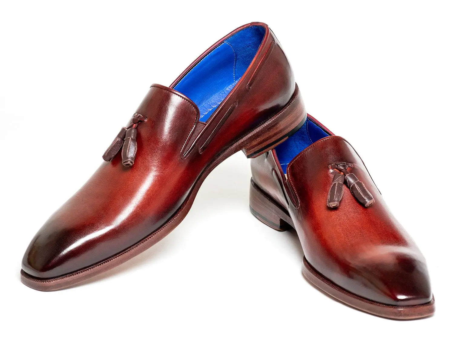 Paul Parkman Men's Garnet Brown Tassel Loafers (ID#5141GBRW) PAUL PARKMAN