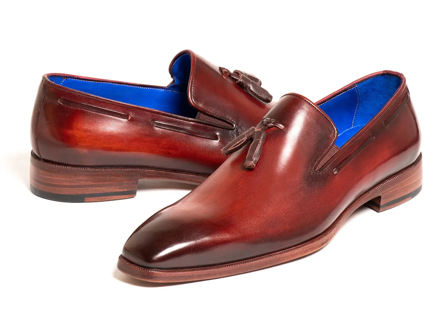Paul Parkman Men's Garnet Brown Tassel Loafers (ID#5141GBRW) PAUL PARKMAN