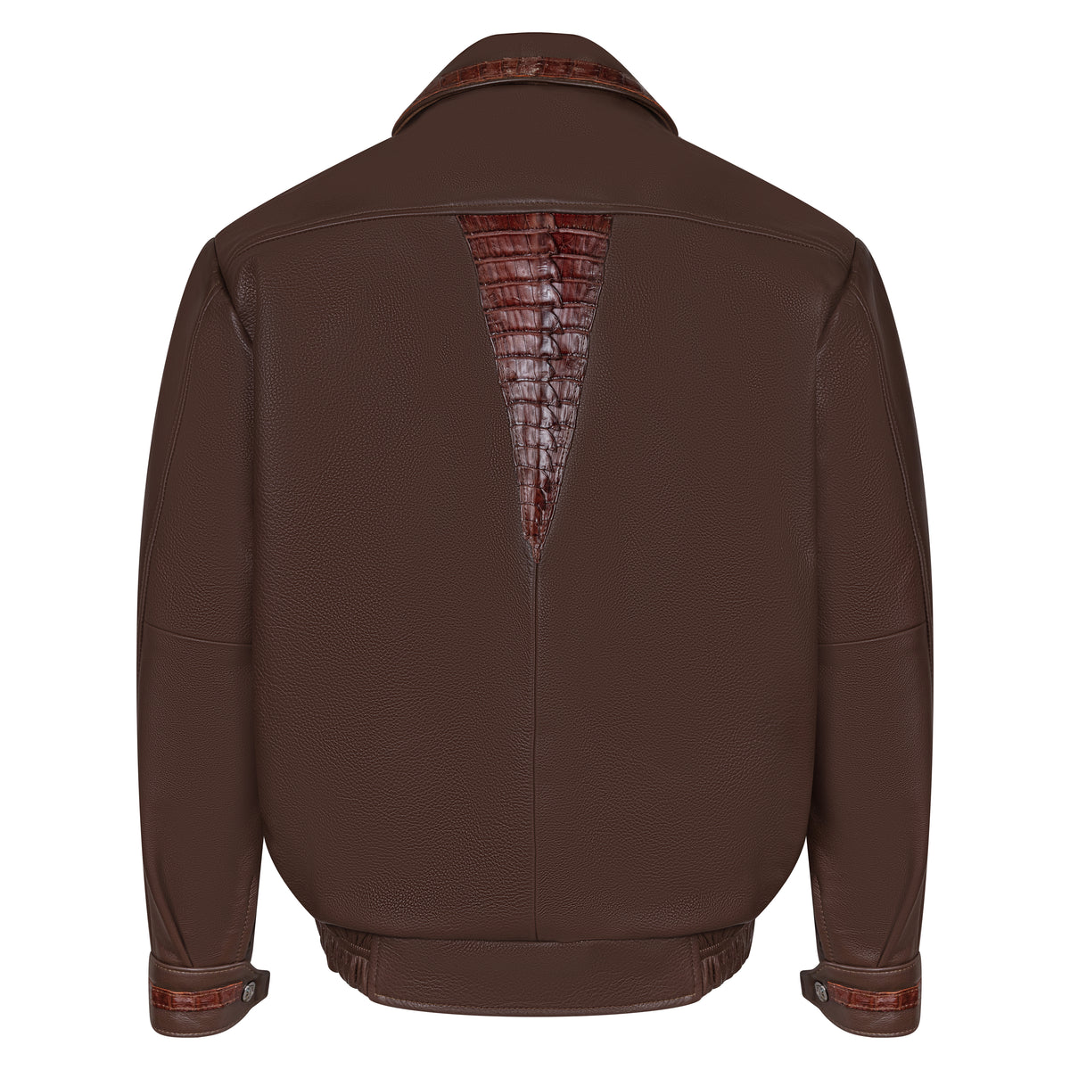 Jakewood Brown Genuine Alligator/Lambskin Jacket