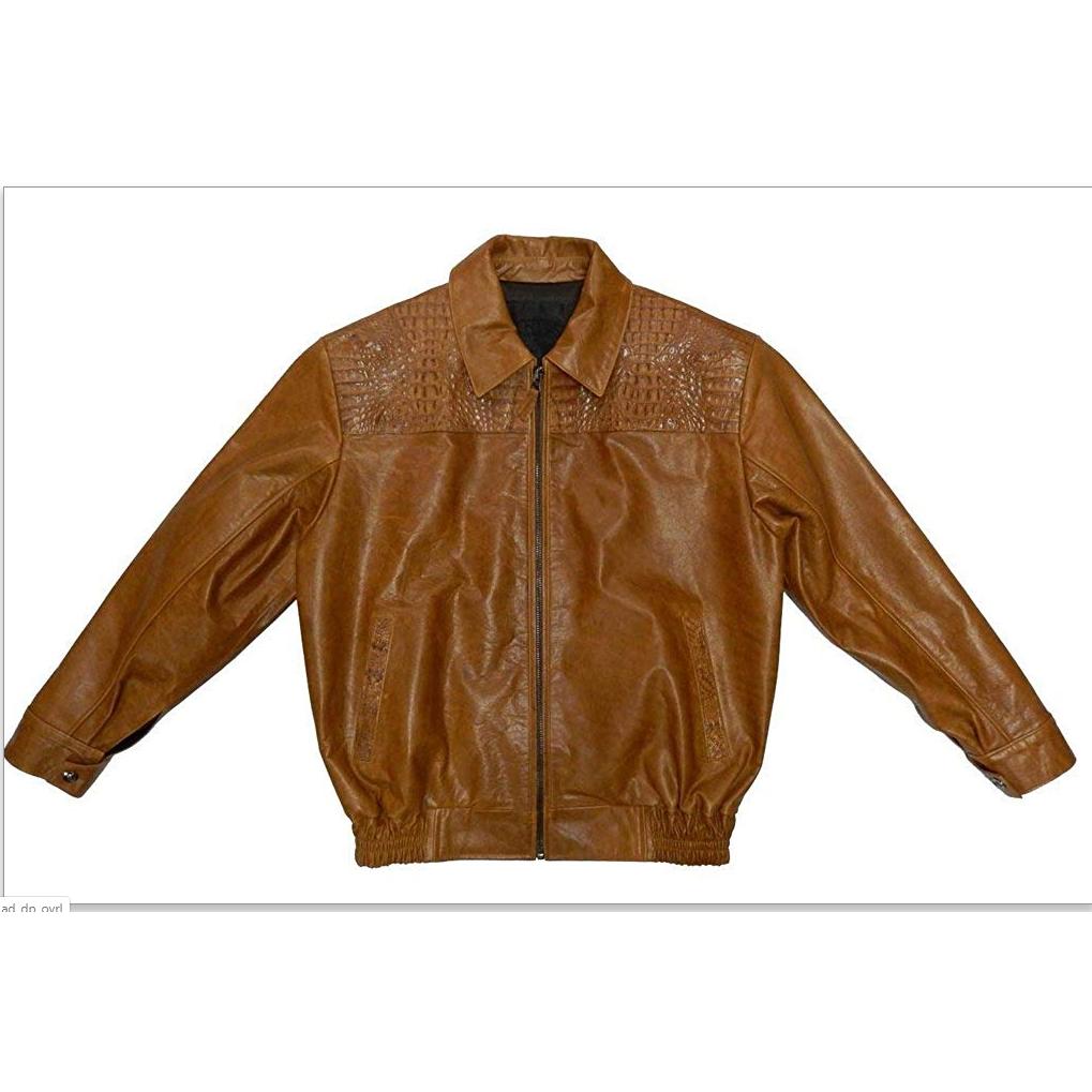 Jakewood 2055 Genuine Crocodile/Calf Skin Bomber Jacket