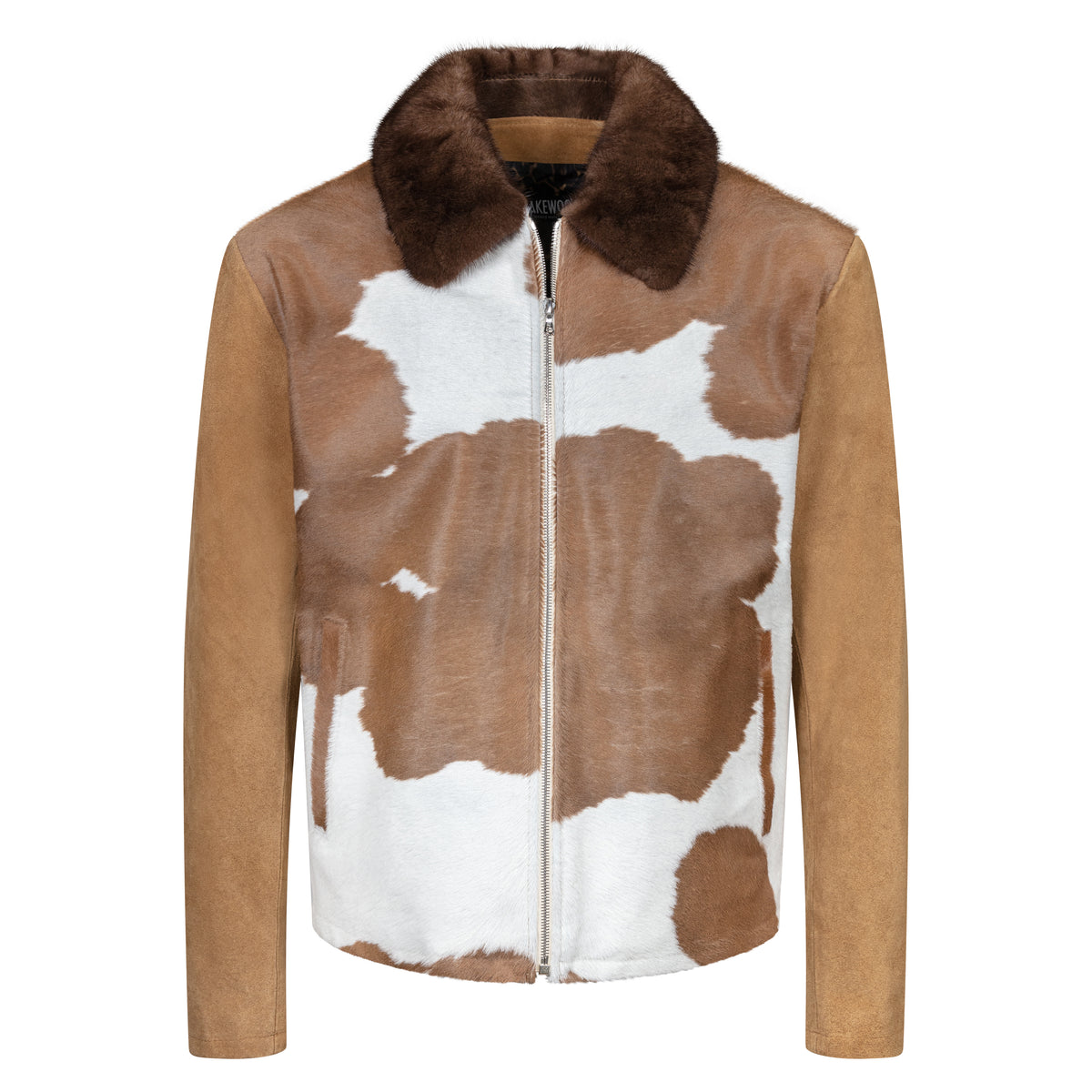 Jakewood 2065 Brown/Camel/White Genuine Pony Hair/Suede Jacket