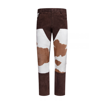 Jakewood 124 Chocolate Brown/White Genuine Pony Hair/Suede Pants
