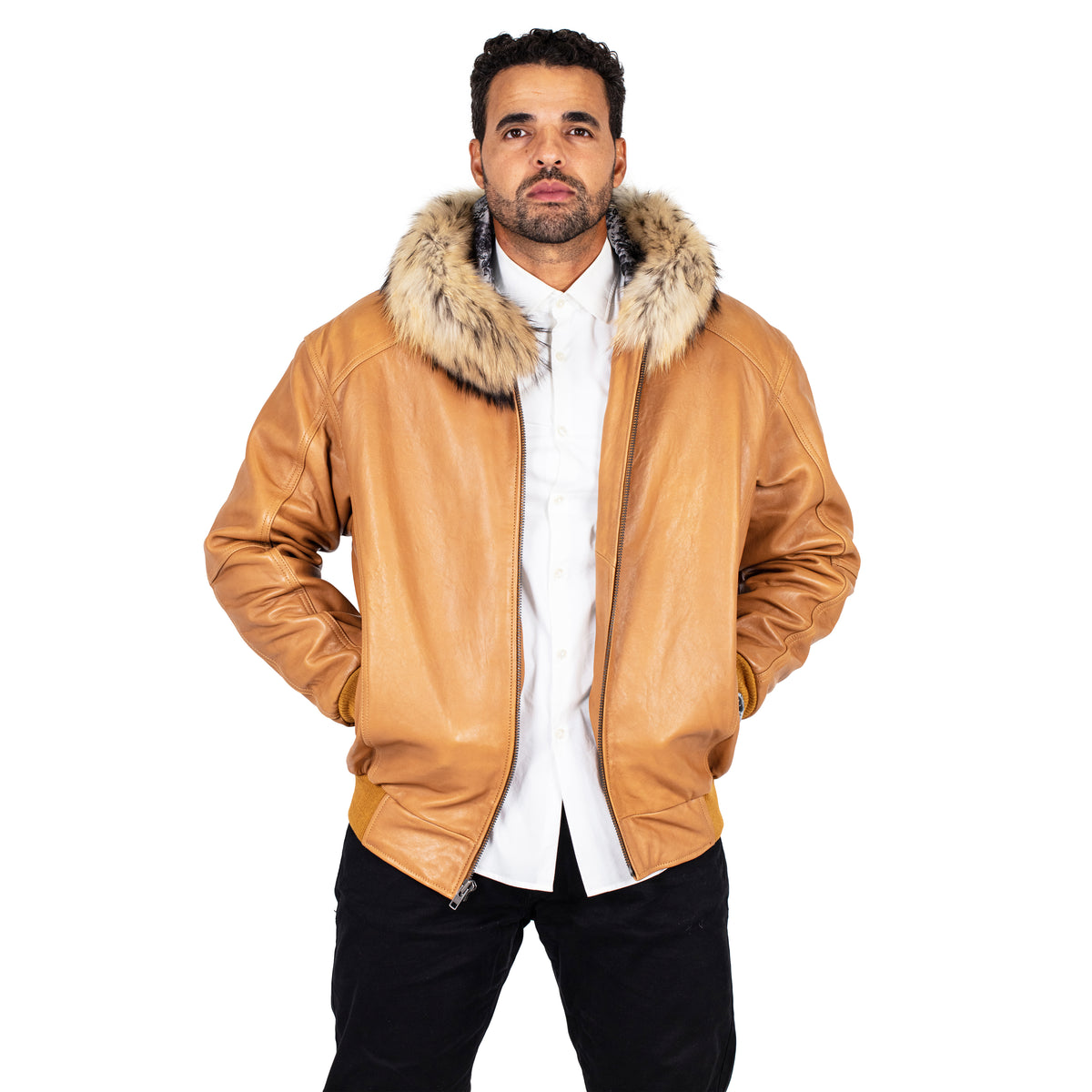 Jakewood 2066F Tan Genuine Lambskin Leather Jacket