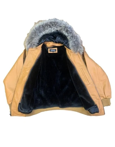Jakewood 2066F Tan Genuine Lambskin Leather Jacket
