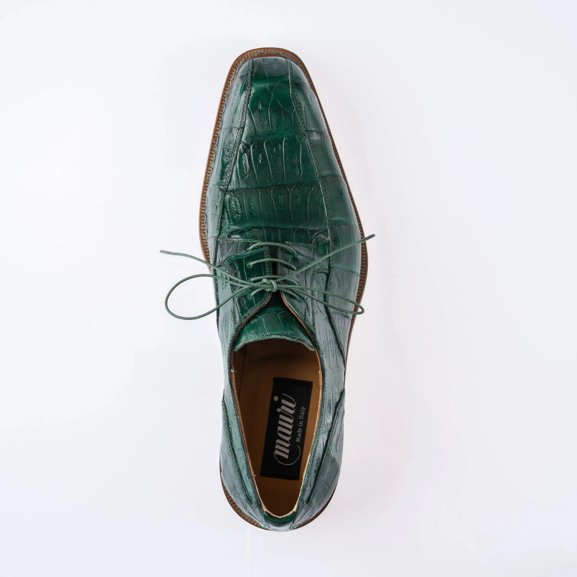 Mauri 2114/4 Hunter Green Genuine Baby Crocodile Oxfords