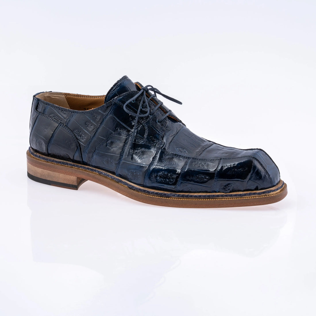 Mauri 2114/4 Wonder Blue Genuine Baby Crocodile Oxfords