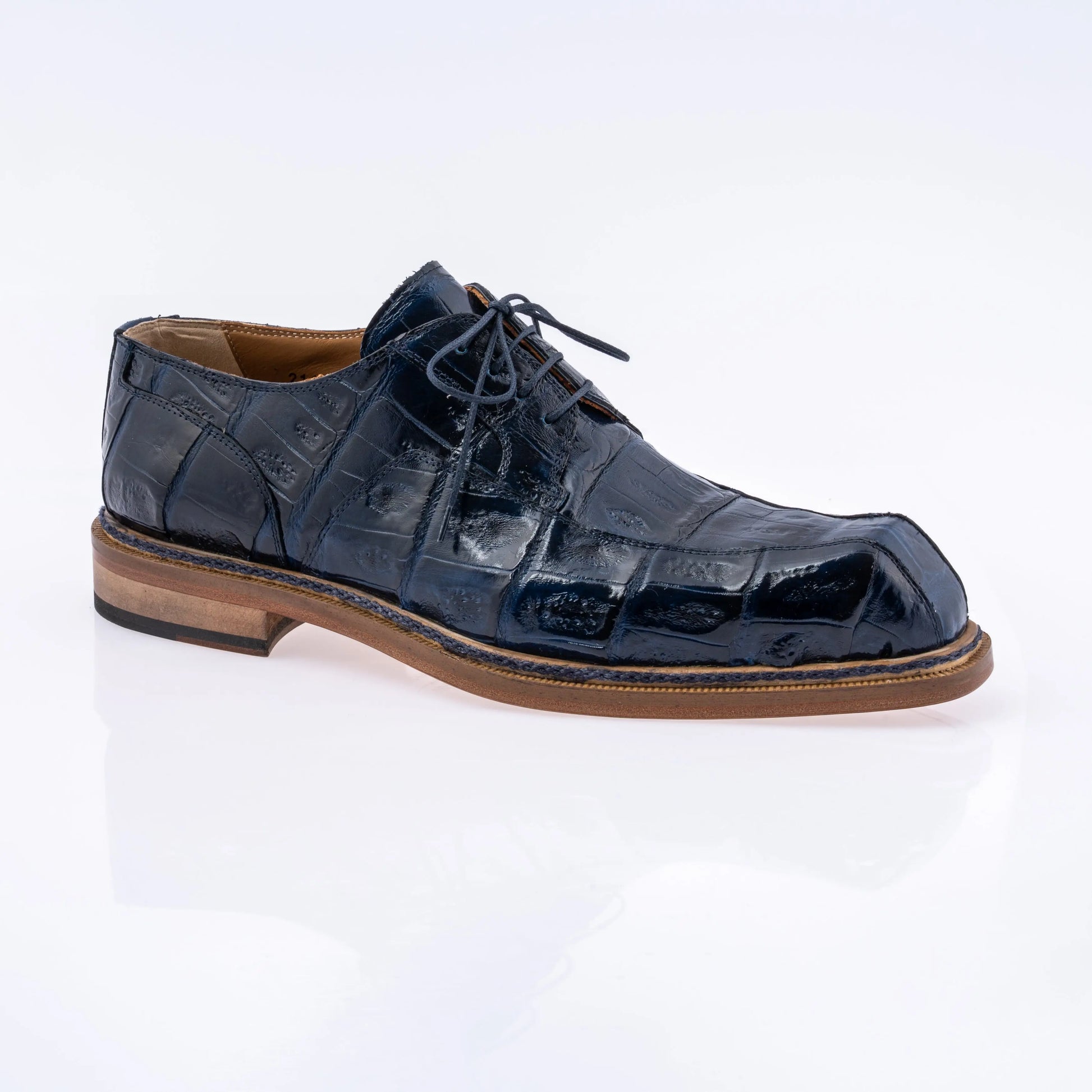 Mauri 2114/4 Wonder Blue Genuine Baby Crocodile Oxfords