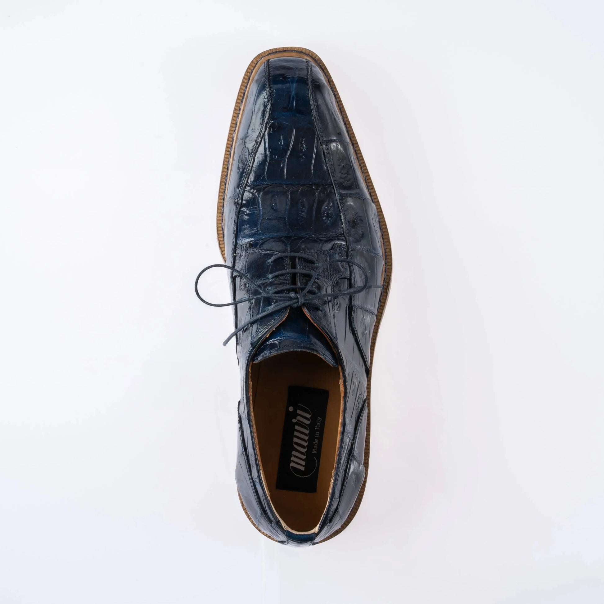 Mauri 2114/4 Wonder Blue Genuine Baby Crocodile Oxfords