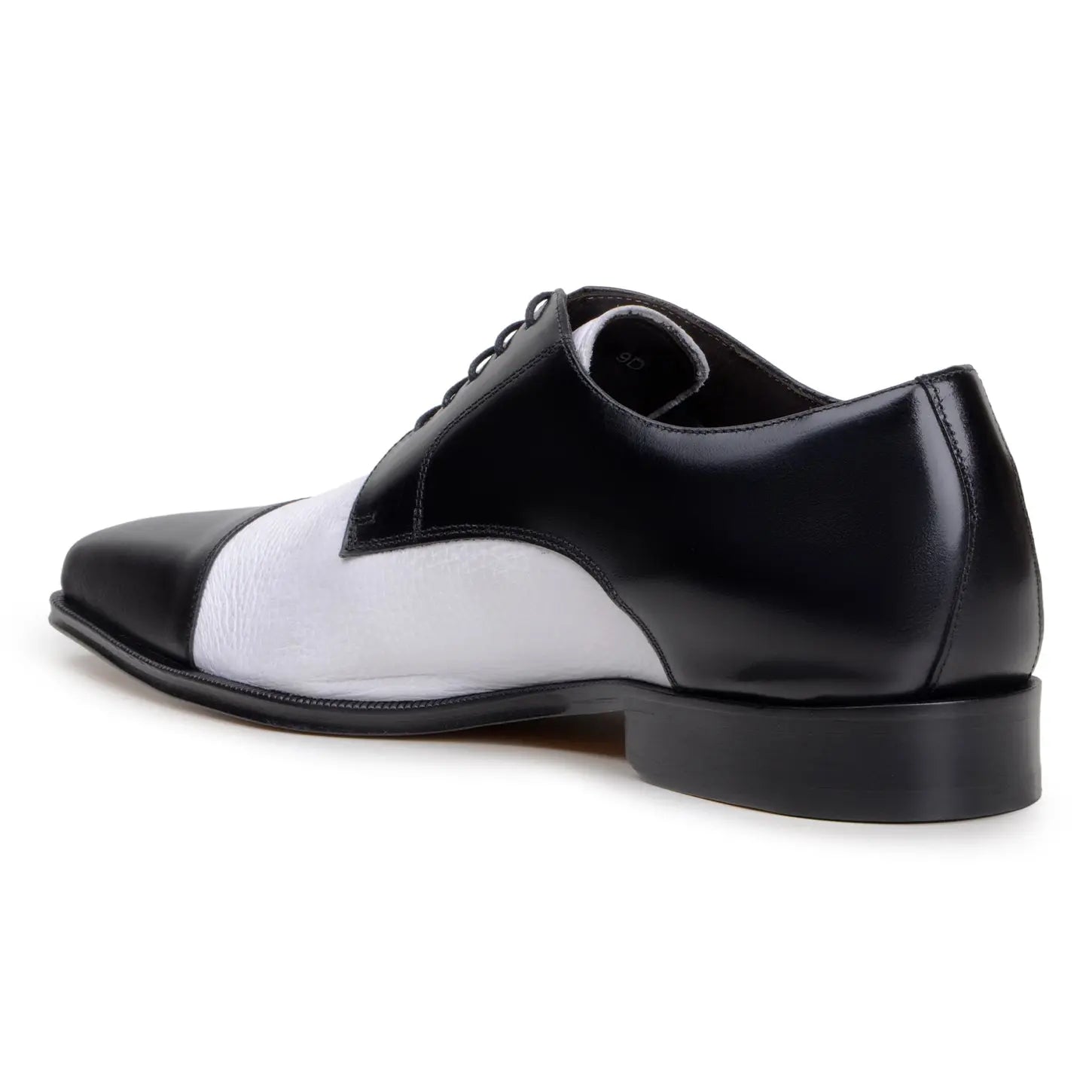 Belvedere Alexander Black/White Genuine Leather Italian Deerskin/Calf Oxfords