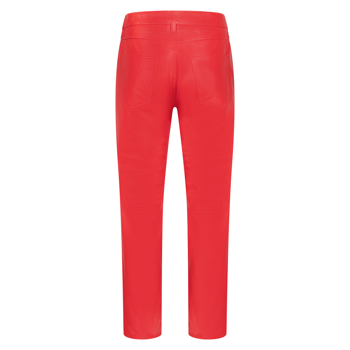 Jakewood 123 Red Genuine Lambskin Leather Shirt/Pants Set