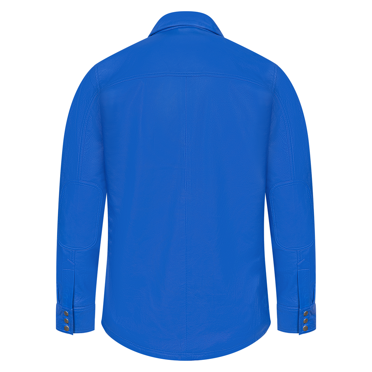 Jakewood 2502 Royal Blue Genuine Lambskin Leather Shirt