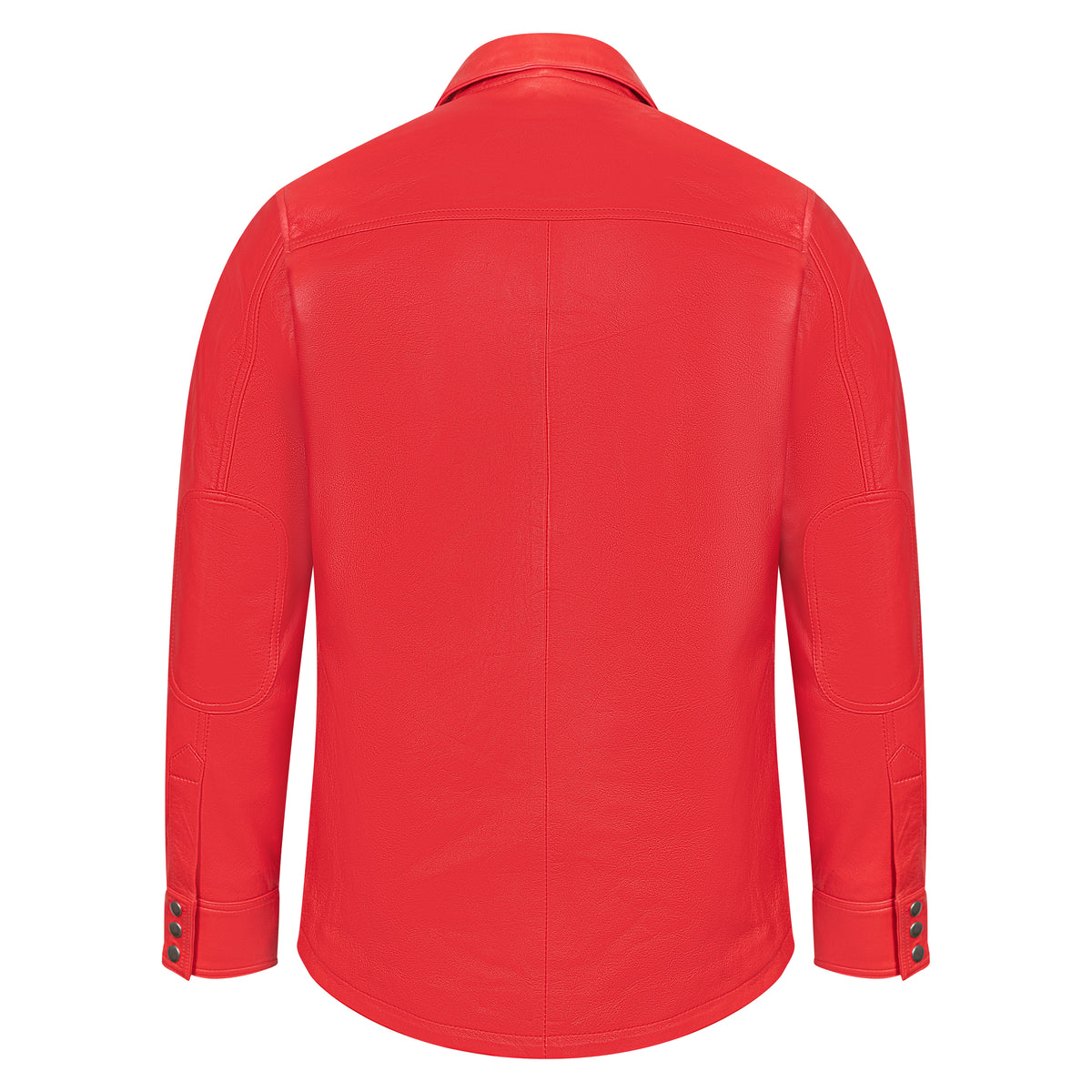 Jakewood 123 Red Genuine Lambskin Leather Shirt/Pants Set
