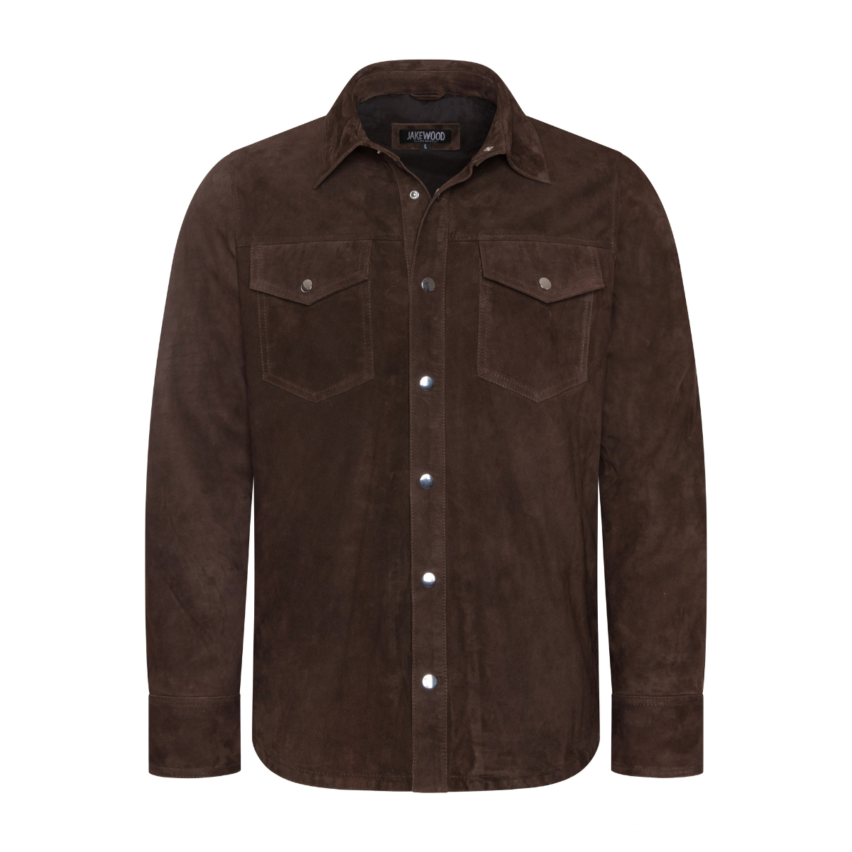 Jakewood 2512 Brown Genuine Suede Leather Shirt