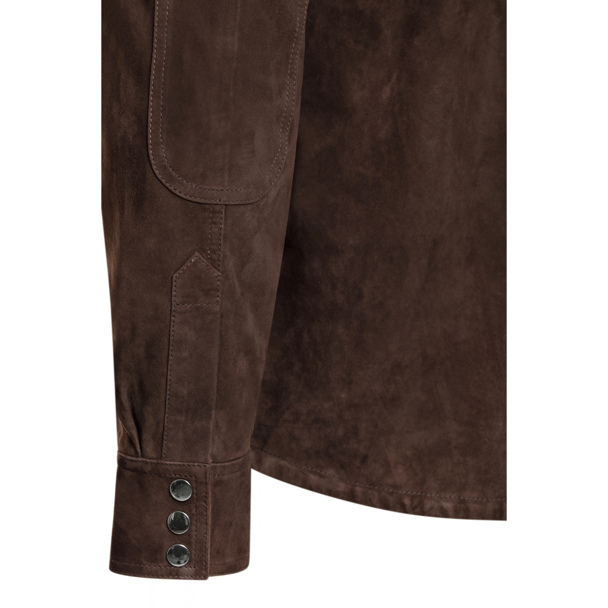 Jakewood 2512 Brown Genuine Suede Leather Shirt