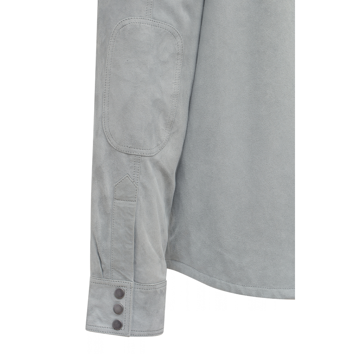 Jakewood 2512 Gray Genuine Suede Leather Shirt