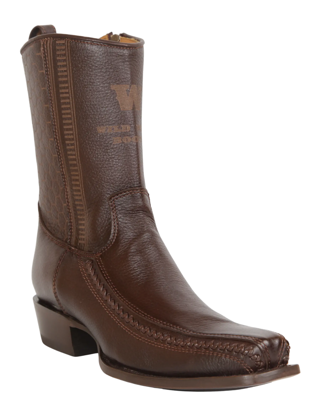 Wild West 257BFH8307 Women's Brown Genuine Leather Low Shaft 7X Toe Boots