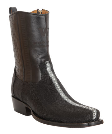 Wild West 257BH1105 Women's Black Genuine Rowstone Stingray Low Shaft 7X Toe Boots