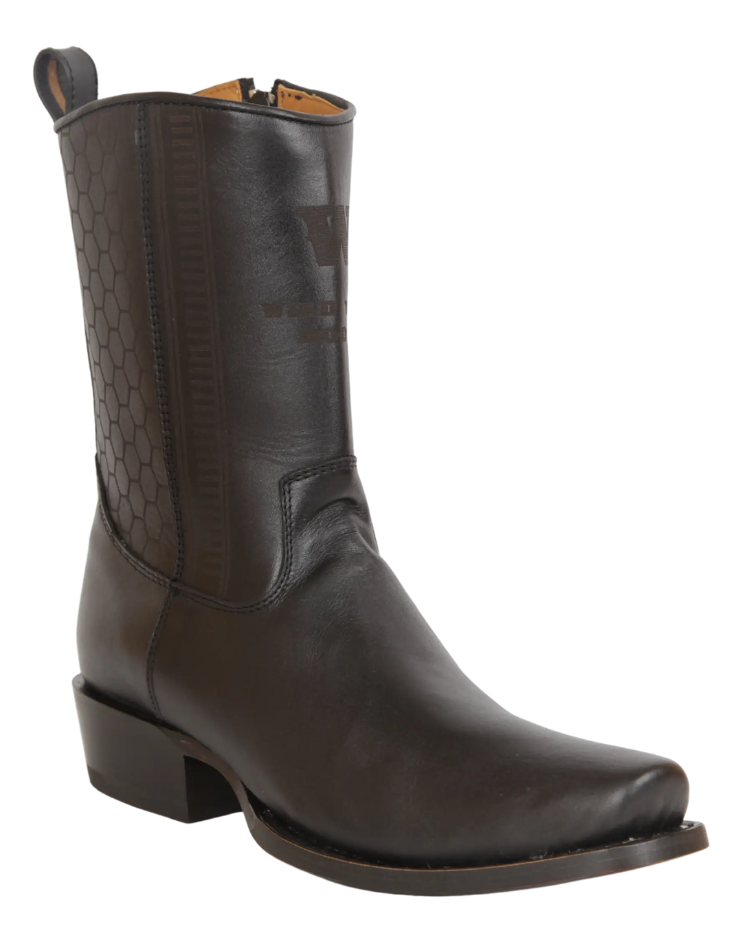 Wild West 257BH2605 Women's Black Genuine Leather Low Shaft 7X Toe Boots