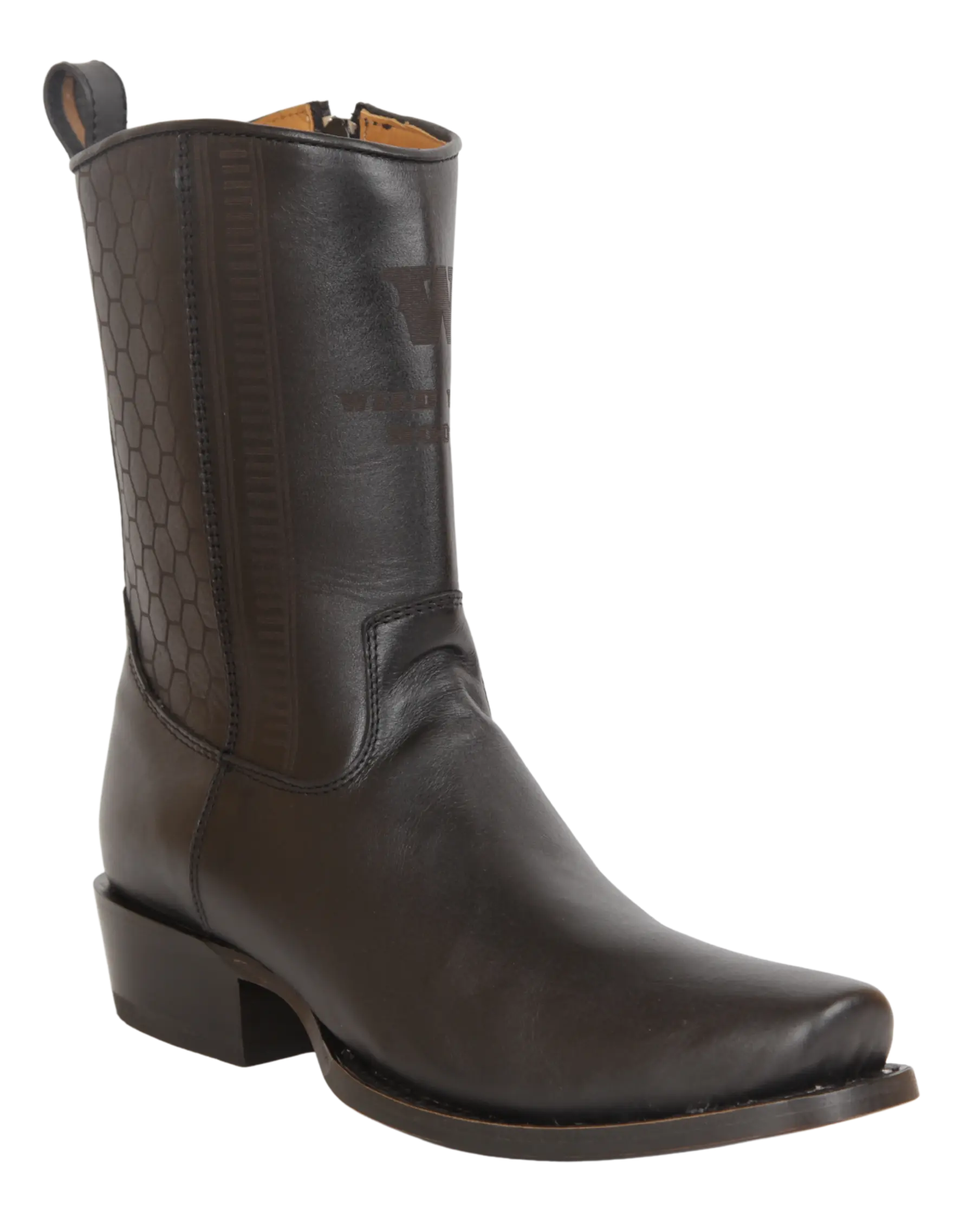 Wild West 257BH2605 Women's Black Genuine Leather Low Shaft 7X Toe Boots